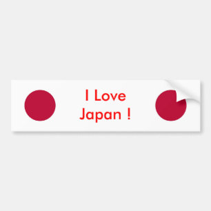 日本国旗のシール バンパーステッカー