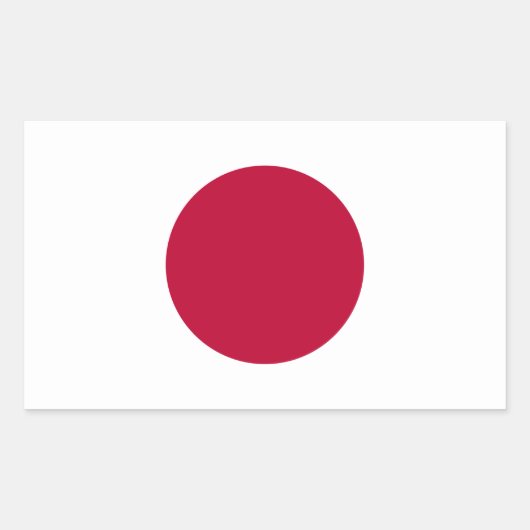 日本国旗のデカールシール 長方形シール (正面)