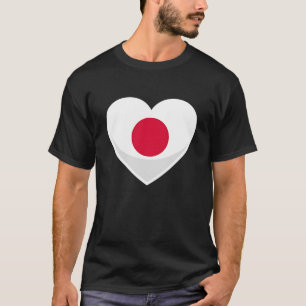 日本国旗のポケットハート Tシャツ
