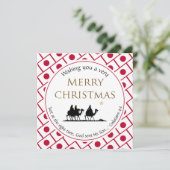 日本国旗の三賢者のクリスマス日本の シーズンカード (スタンド正面)