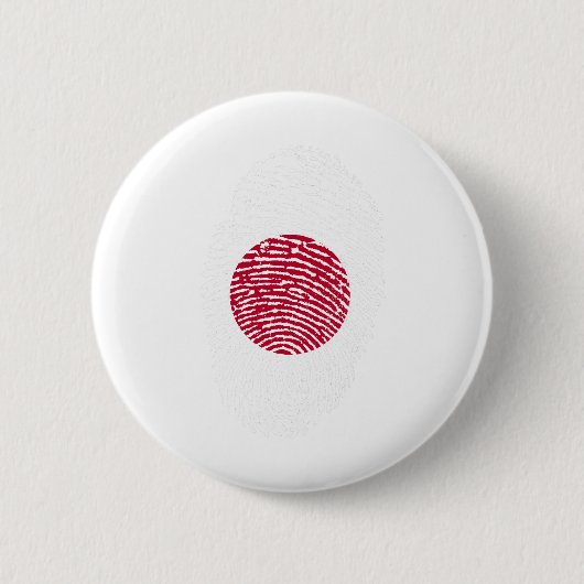 日本国旗の指紋の国プライドID 缶バッジ (正面)