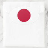 日本国旗の楕円ステッカー 楕円形シール (バッグ)