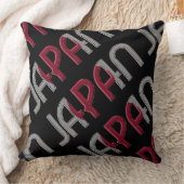 日本国旗の色タイポグラフィ土産 クッション (ブランケット)