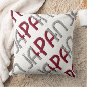 日本国旗の色タイポグラフィ土産 クッション (ブランケット)