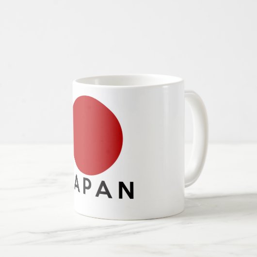 日本国旗の記号の名前の文字 コーヒーマグカップ (正面右)