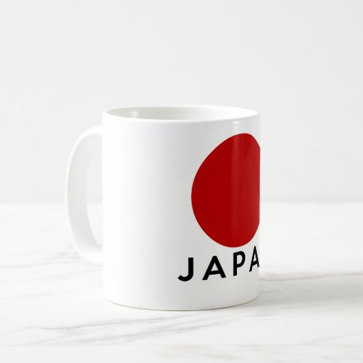 日本国旗の記号の名前の文字 コーヒーマグカップ (正面左)