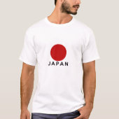 日本国旗の記号の名前の文字 Tシャツ (正面)
