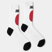 日本国旗を掲げたクルーソックス ソックス (右)