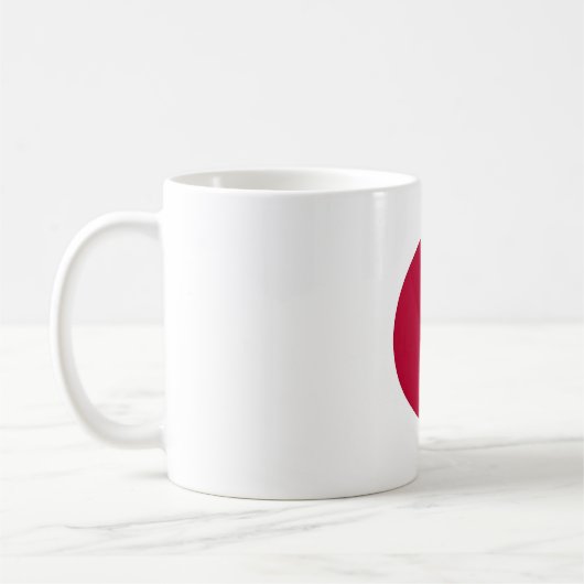 日本国旗を掲げたマグカップ コーヒーマグカップ (左)