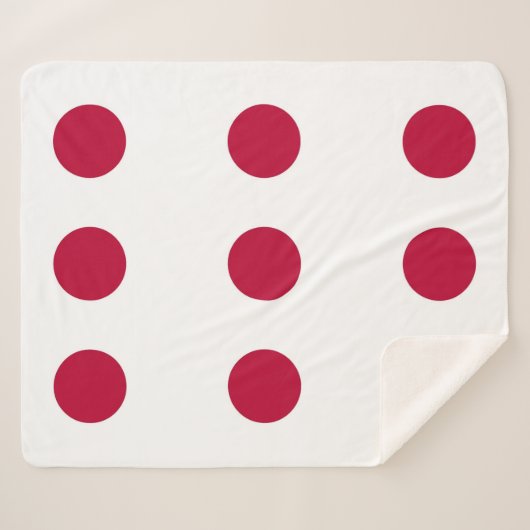 日本国旗を掲げた愛国心シェルパ毛布 シェルパブランケット (正面(横))