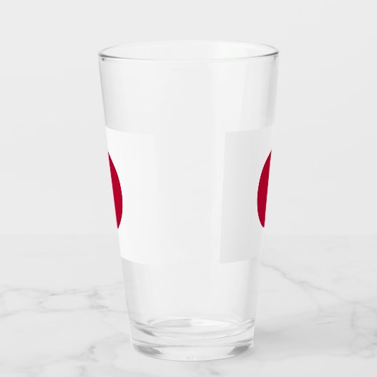 日本国旗を掲げた愛国的なガラス杯 タンブラーグラス (左)