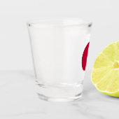 日本国旗を掲げた愛国的なショットグラス ショットグラス (左)