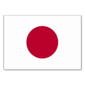 日本国旗を掲げた愛国的なテーブルカード テーブルナンバー (正面)