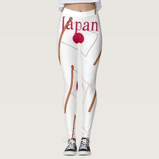 日本国旗サンダーカーヴ レギンス (正面)