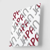 日本国旗日本の色タイポグラフィ スクエア壁時計 (傾斜)