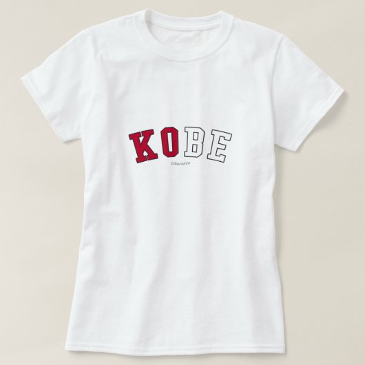 日本国旗色の神戸 Tシャツ (デザイン正面)