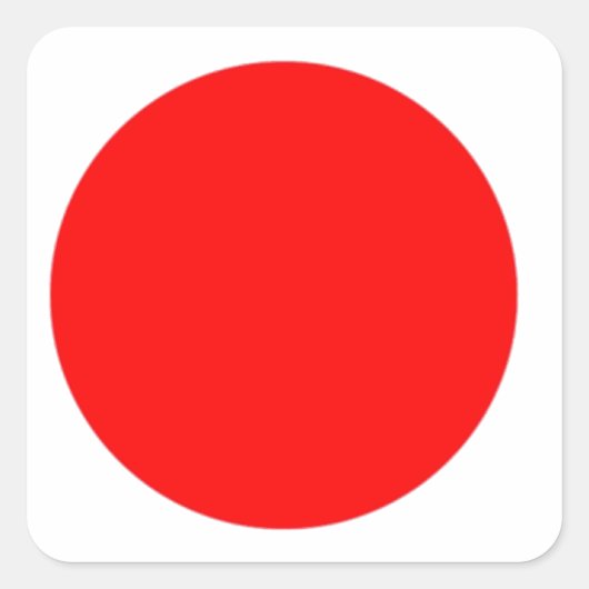 日本国旗 スクエアシール (正面)