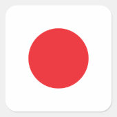 日本国旗 スクエアシール (正面)