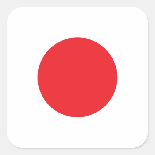 日本国旗 スクエアシール (正面)