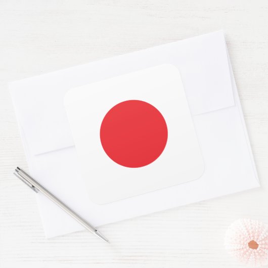 日本国旗 スクエアシール (封筒)