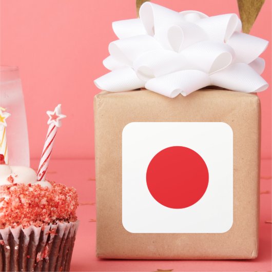 日本国旗 スクエアシール (パーティー)