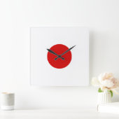 日本国旗 スクエア壁時計 (ホーム)