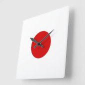 日本国旗 スクエア壁時計 (傾斜)