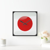 日本国旗 スクエア壁時計 (ホーム)