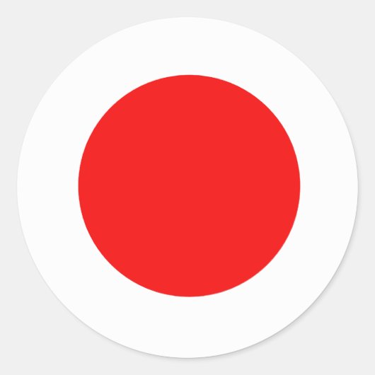 日本国旗 ラウンドシール (正面)