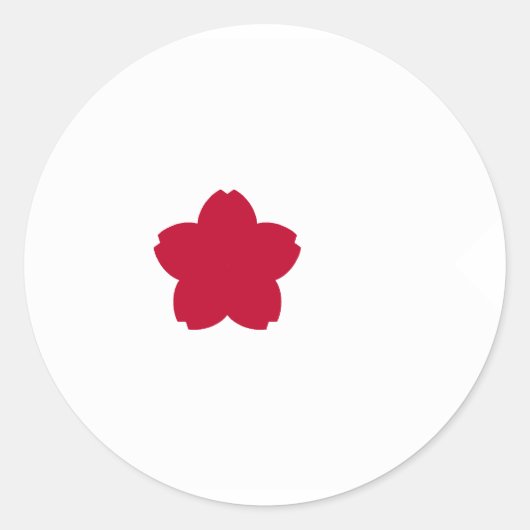 日本国旗 ラウンドシール (正面)