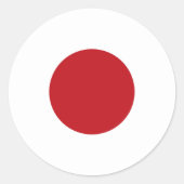 日本国旗 ラウンドシール (正面)