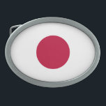 日本国旗 卵形バックル<br><div class="desc">日本の愛国国旗。</div>