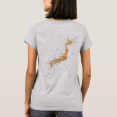 日本国旗+地図Tシャツ Tシャツ (裏面)