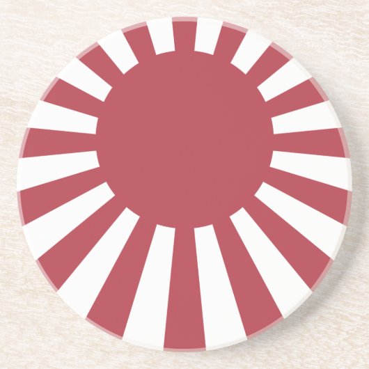 日本国旗:帝国主義の旭日旗(きょくじつき) 江戸時代から第二次世界大戦まで コースター (正面)