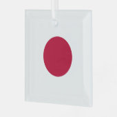 日本国旗：日の丸、日章木、赤日 ガラスオーナメント (正面左)