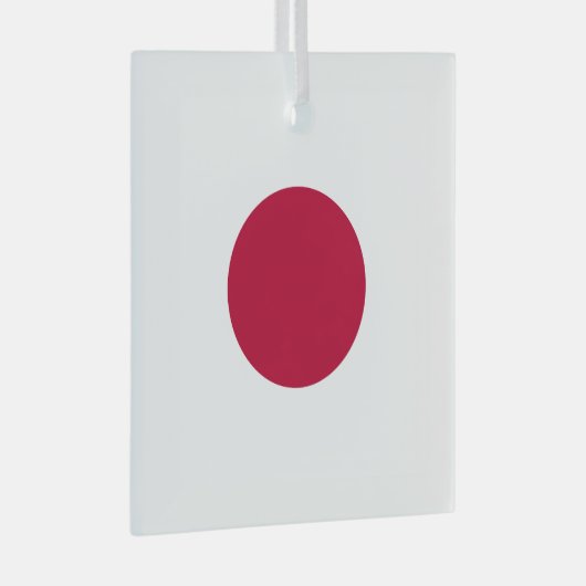 日本国旗:日の丸、日章木、赤日 ガラスオーナメント (正面右)