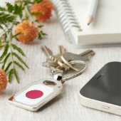 日本国旗：日の丸、日章木、赤日 キーホルダー (側面)