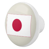 日本国旗:日の丸、日章木、赤日 セラミックノブ (右)