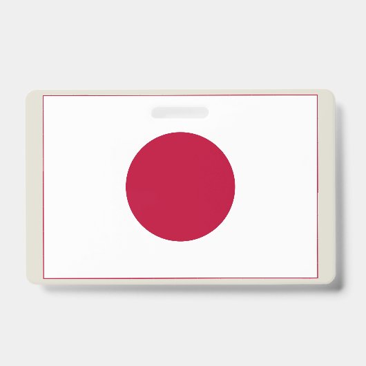 日本国旗:日の丸、日章木、赤日 バッジ (正面)