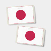 日本国旗:日の丸、日章木、赤日 バッジ (正面&裏面)