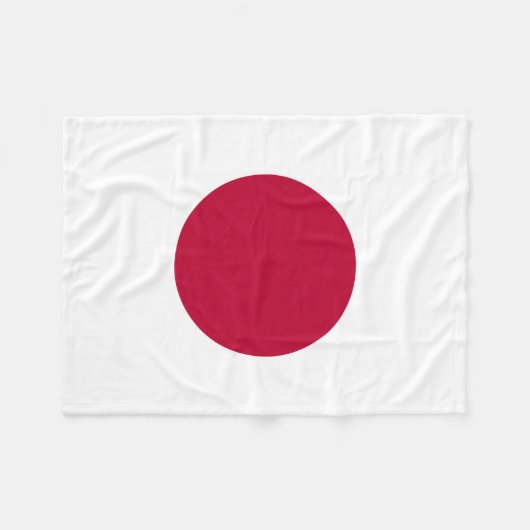 日本国旗：日の丸、日章木、赤日 フリースブランケット (正面(横))