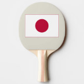 日本国旗:日の丸、日章木、赤日 卓球ラケット (裏面)
