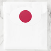 日本国旗 楕円形シール (バッグ)