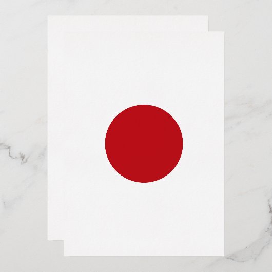 日本国旗 箔招待状 (正面/裏面)