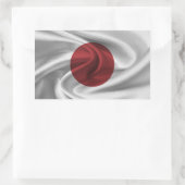 日本国旗 長方形シール (バッグ)