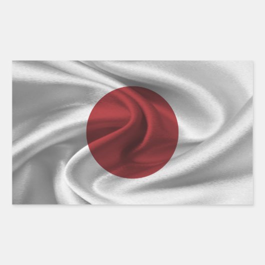 日本国旗 長方形シール (正面)