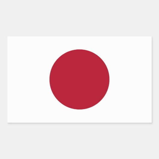 日本国旗 長方形シール (正面)