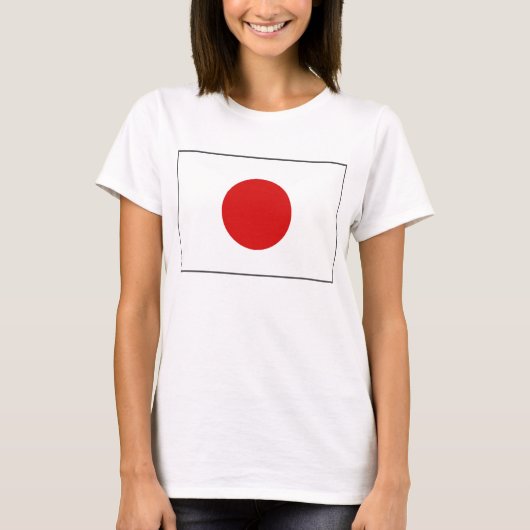 日本国旗x地図Tシャツ Tシャツ (正面)