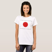 日本国旗x地図Tシャツ Tシャツ (正面フル)