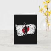 日本国日本の旗 カード (黄色い花)